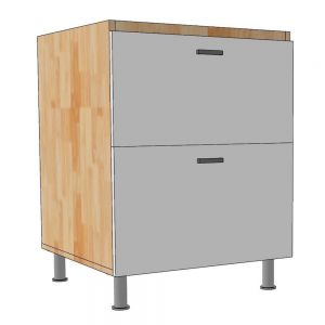 Module tủ bếp dưới 60cm hệ 2 ngăn kéo MTBD013 Module tủ bếp dưới 60cm hệ 2 ngăn kéo MTBD013
