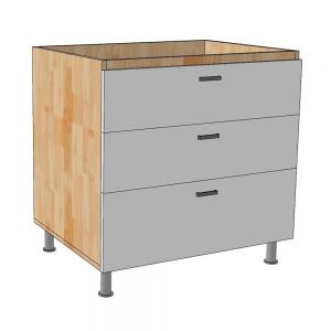 Module tủ bếp dưới 80cm hệ 3 ngăn kéo MTBD014 Module tủ bếp dưới 80cm hệ 3 ngăn kéo MTBD014