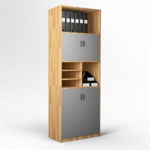 Tủ hồ sơ tủ sách cao 220cm gỗ tự nhiên THS68060