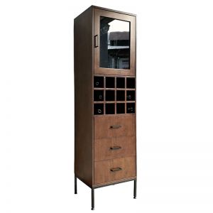 Tủ phòng ăn kết hợp tủ rượu gỗ cao su chân sắt TAP014 Tủ phòng ăn kết hợp tủ rượu gỗ cao su chân sắt TAP014