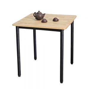 Bàn vuông 70cm gỗ tự nhiên chân sắt tròn BA68151 Bàn vuông 70cm gỗ tự nhiên chân sắt tròn BA68151