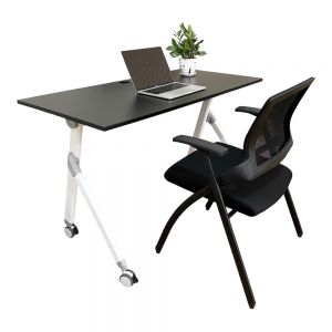 Bộ bàn ghế xếp gọn chân sắt hệ RANDY CB68180