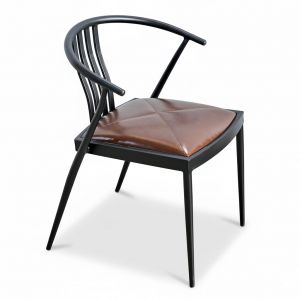 Ghế Wishbone sắt bọc nệm simili TTG018