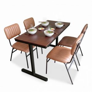 Bộ bàn chữ nhật 4 ghế nhà hàng, cafe CBCF243