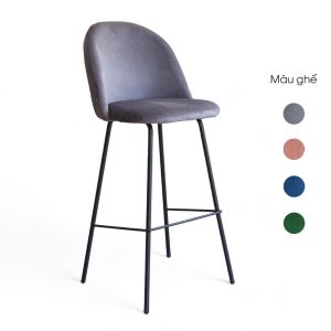 Ghế bar nệm vải khung chân sắt GAK195H Ghế bar nệm vải khung chân sắt GAK195H