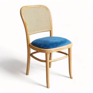 Ghế Thonet 811 bọc nệm vải nhung lưng lưới đan mắt cáo khung gỗ GCF140 Ghế Thonet 811 bọc nệm vải nhung lưng lưới đan mắt cáo khung gỗ GCF140