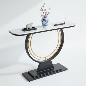 Bàn console DIN mặt đá khung sắt CST054