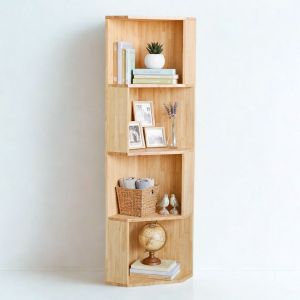 Kệ góc tường 4 tầng gỗ tự nhiên KGT68016