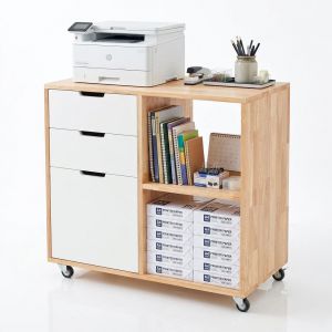 Tủ hồ sơ di động 80x40x70cm gỗ cao su TCN68041