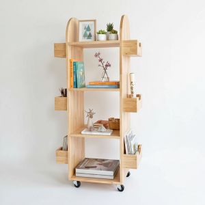 Kệ sách gỗ di động 4 tầng KS68197