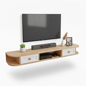 Kệ Tivi treo tường gỗ tự nhiên KTV68103