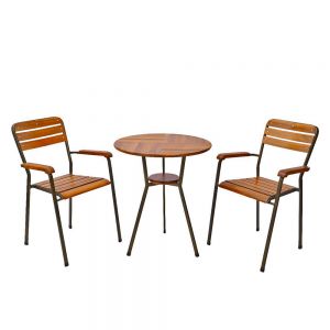 Combo bộ bàn ghế cafe ngoài trời Moon 03 chịu nắng mưa CBCF256