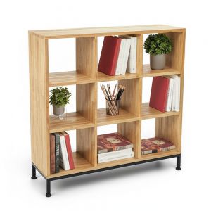 Kệ ô vuông trang trí 100x30x100cm gỗ cao su KS68326