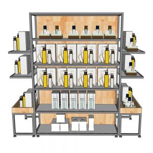 Kệ trung tâm trưng bày Shop Mỹ Phẩm - TK029