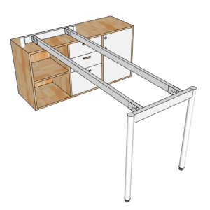 Hệ Chân Sắt OMA II Gác Tủ 160x60CM HCOM218