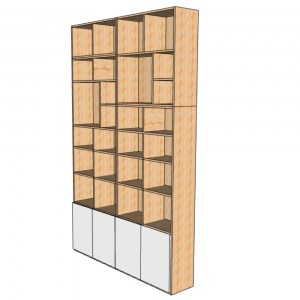 Kệ trang trí gỗ tự nhiên kích thước 160x260cm KT068