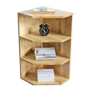 Kệ gỗ để góc tường 3 tầng gỗ cao su KGT68020