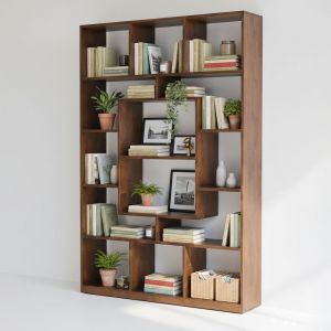 Kệ sách 5 tầng 100x30x180cm gỗ cao su KS68207