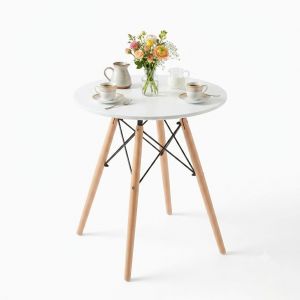 Bàn cafe Eames tròn 60cm màu trắng hoặc đen CFD68017
