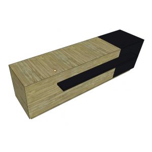BLT68004 - Quầy thu ngân shop thời trang bằng gỗ thông lau hiện đại - 300x70x100 (cm)