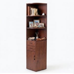 Kệ tủ góc tường 40x40x180cm gỗ cao su KGT68009