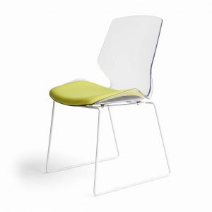 Ghế lưng tựa bằng nhựa trong suốt bọc nệm vải lưới GBC68040 Ghế lưng tựa bằng nhựa trong suốt bọc nệm vải lưới GBC68040