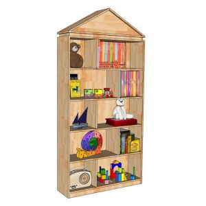 Kệ thư viện trường mầm non 100x30x210cm gỗ cao su KTMN002 Kệ thư viện trường mầm non 100x30x210cm gỗ cao su KTMN002