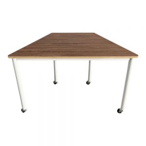 Bàn di động FOS hình thang 120x60cm gỗ plywood chân sắt tròn FOS010 Bàn di động FOS hình thang 120x60cm gỗ plywood chân sắt tròn FOS010