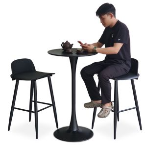 Combo bộ bàn ghế bar Tulip mặt gỗ tròn 60cm 2 ghế CBCF263 Combo bộ bàn ghế bar Tulip mặt gỗ tròn 60cm 2 ghế CBCF263