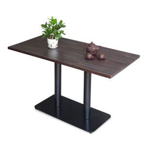 Bàn cafe chữ nhật 120x60cm gỗ tràm chân sắt đôi CFD68182 Bàn cafe chữ nhật 120x60cm gỗ tràm chân sắt đôi CFD68182