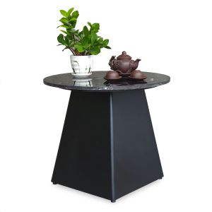 Bàn trà mặt đá đk 60cm chân sắt TT68254 Bàn trà mặt đá đk 60cm chân sắt TT68254