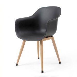 Ghế Eames nhựa đúc chân sắt sơn giả gỗ ST3049