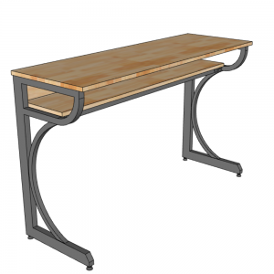 Bàn Học Sinh Gỗ Khung Sắt Lắp Ráp TK216