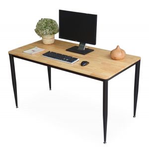Bàn làm việc 140x70cm gỗ cao su chân sắt lắp hệ CONE II HBCN027 Bàn làm việc 140x70cm gỗ cao su chân sắt lắp hệ CONE II HBCN027