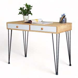 Bàn làm việc nhỏ có ngăn kéo 100x50cm chân sắt Hairpin BD68106 Bàn làm việc nhỏ có ngăn kéo 100x50cm chân sắt Hairpin BD68106