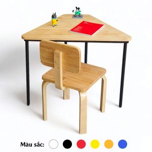 Combo bộ bàn ghế mầm non 1 bàn hình thang và 1 ghế lưng tựa KGD042
