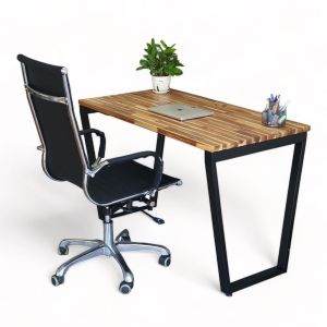 Combo bộ bàn ghế làm việc 120x60cm gỗ tràm chân sắt lắp ráp CB68196 Combo bộ bàn ghế làm việc 120x60cm gỗ tràm chân sắt lắp ráp CB68196