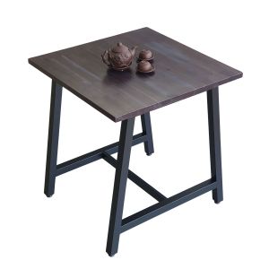 Bàn cafe vuông 70x70cm gỗ tràm chân sắt chữ A CFD68197 Bàn cafe vuông 70x70cm gỗ tràm chân sắt chữ A CFD68197