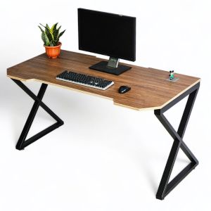 Bàn GamingDesk 140x70cm gỗ plywood chân sắt chữ X lắp ráp GD68069