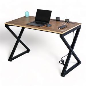 Bàn ZDesk tích hợp Ray điện trượt gỗ Plywood chân sắt chữ X ZD003