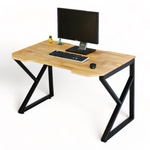 Bàn Gaming 120x70cm gỗ cao su chân sắt chữ K lắp ráp GD68070