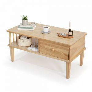 Bàn sofa chữ nhật có ngăn kéo 100x50cm gỗ tần bì TT68261