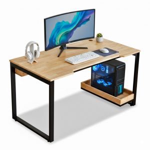 Bàn Gaming có giá để thùng CPU 140x70cm khung sắt gỗ cao su GD68080