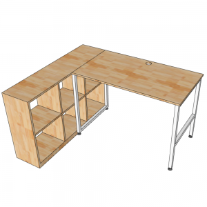 Bàn Làm Việc Góc Tường Hệ Chân Minimal TK299