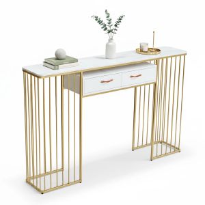 Bàn Console 160x30x100cm mặt đá chân sắt CST066