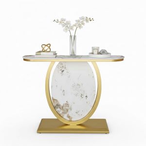 Bàn Console 120x30x85cm chân sắt mặt đá Ceramic CST065