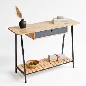 Bàn console có ngăn kéo 120x40x85cm gỗ cao su CST069