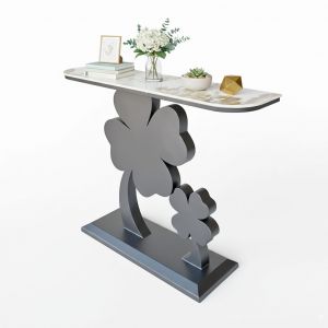 Bàn console DOULUCK 120x30x85cm mặt đá chân sắt CST070
