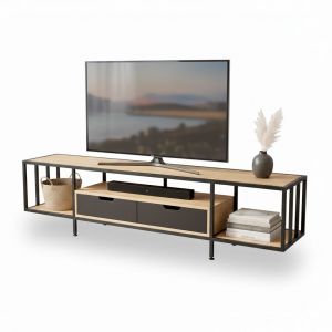 KTV68024 - Kệ Tivi Gỗ BLOCK 2 ngăn hiện đại (1800X350X450mm)