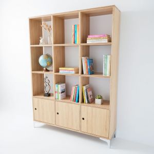 Kệ trang trí ô vuông 110x25x150cm gỗ plywood KTB68158